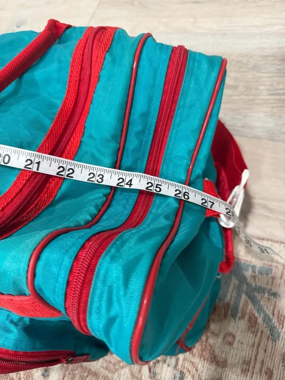 Vintage Molson Dry Special Dry Duffel Bag Teal Red Retro Gym Travel Weekender